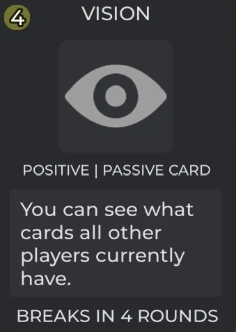 Vision card showing its passive label and four-round counter